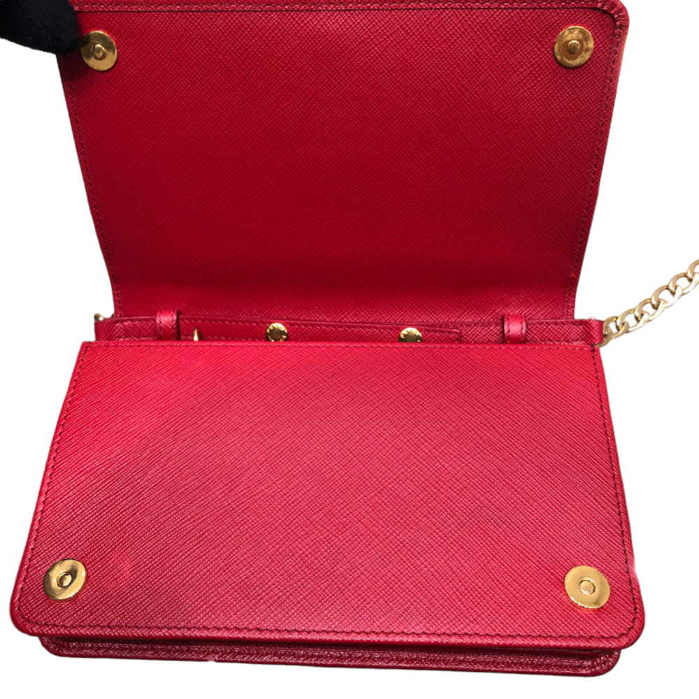 Prada Sapphire Wallet Red Shoulder Bag - Picture 5 of 10